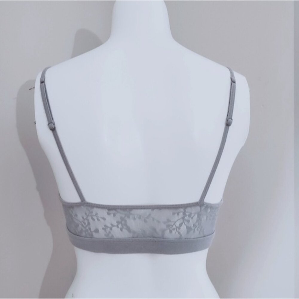 Calvin Klein Cotton Blend Grey Bralette Top